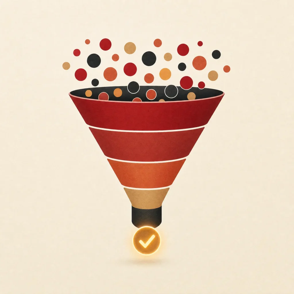 Digital marketing agency conversion funnel turning audience engagement into qualified leads and successful conversions